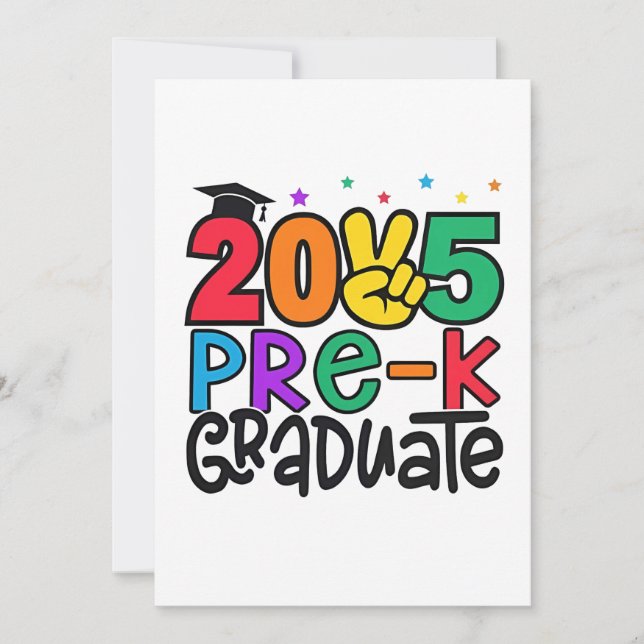 Kids Pre-K Grad 2025 Preschool Prek Graduation Holiday Card (Front)