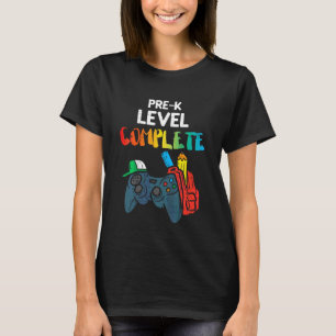 Kids Pre K Level Complete Game Controller Last Day T-Shirt