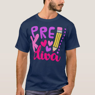 Kids PreK Diva Girls First Day of Pre K T-Shirt