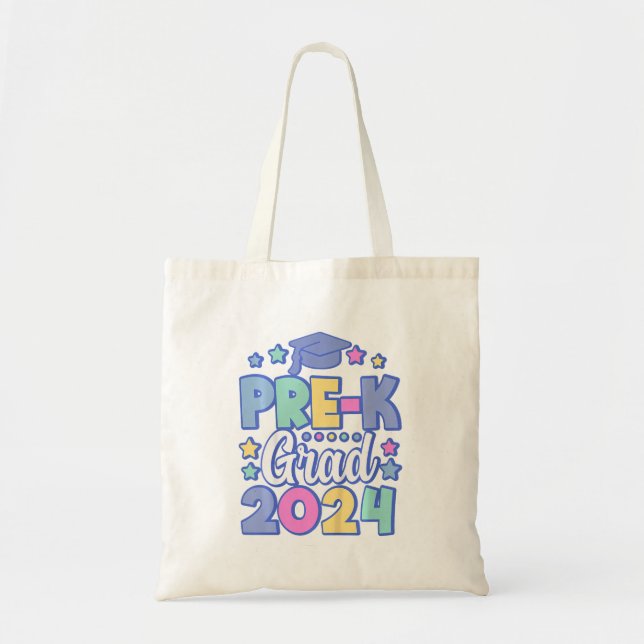 Kids PreK Grad 2024 Preschool Graduation Tote Bag (Front)