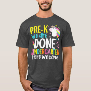 Kids PreK Graduation Cute Unicorn Girls Last Day o T-Shirt