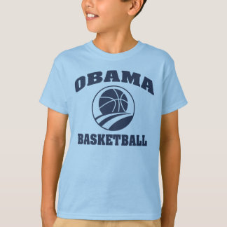 Kid's premium blue Obama basketball T-shirt