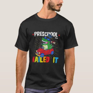 Kids Preschool Nailed It Cute Dinosaur Graduation T-Shirt