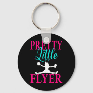 Kids Pretty Little Flyer Funny Cheerleading Cheerl Key Ring
