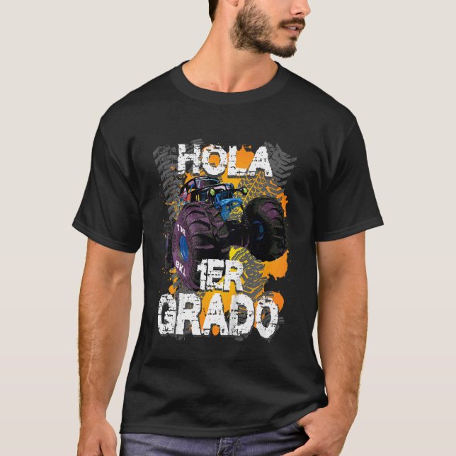 Kids Primer Dia De Escuela Nino Spanish 1 Grado Mo T-Shirt (Front)