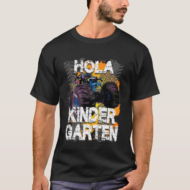 Kids Primer Dia De Escuela Nino Spanish Kinder Mon T-Shirt (Front)