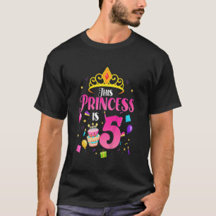 Kids Princess 5 Years Old Girl Birthday 5th B day T-Shirt