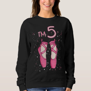 Kids Princess 5th Birthday I'm 5 Years Old Balleri Sweatshirt