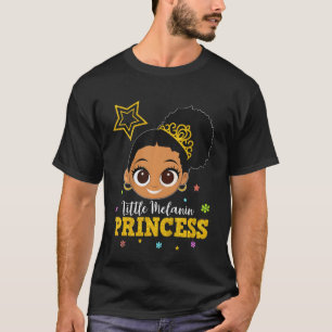 Kids Princess Birthday Outfit Melanin Afro Natural T-Shirt