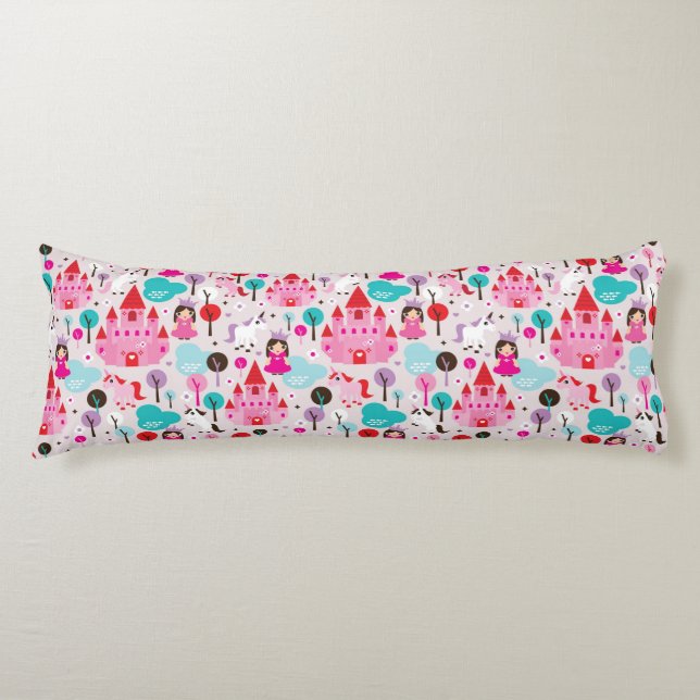kids princess castle and unicorn body cushion (Front)