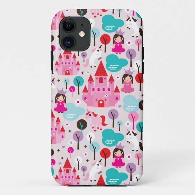 kids princess castle and unicorn Case-Mate iPhone case (Back)