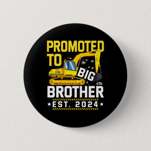 Kids Promoted to Big Bro 2024 Levelled up to Big B 6 Cm Round Badge