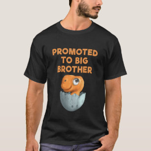 Kids Promoted To Big Brother Cute Kids Dinosaur T-Shirt