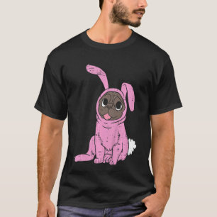 Kids Pug Bunny Easter Day Cute Dog Puppy Boys Girl T-Shirt