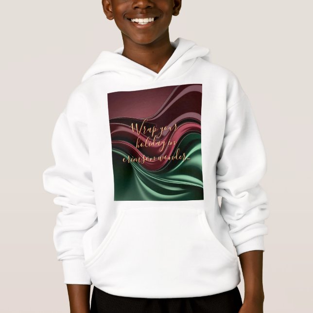 Kids pullover hoodie in stylish graphic (Front)