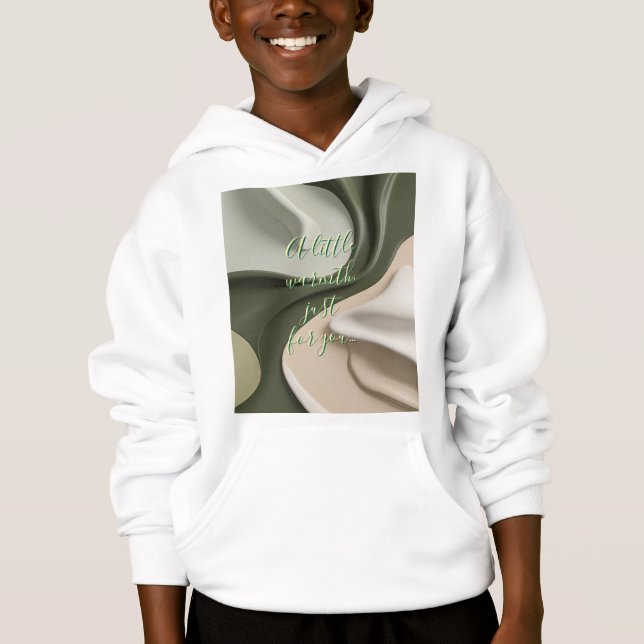 Kids pullover hoodie in stylish graphic (Front)