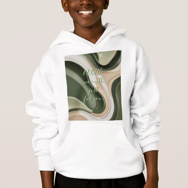 Kids pullover hoodie in stylish graphic (Front)