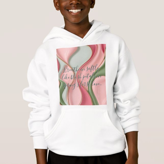Kids pullover hoodie in stylish graphic (Front)