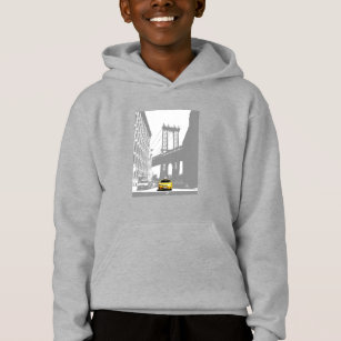 Kids Pullover Hoodies Double Sided Print New York