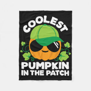 Kids Pumpkin Patch Boys Or Girls Fall Coolest Hall Fleece Blanket