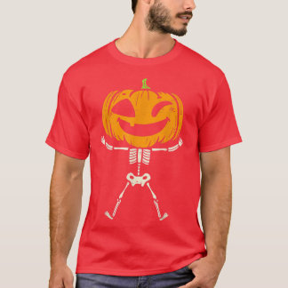 Kids Pumpkin Skeleton Cute Spooky Toddler Boys Hal T-Shirt
