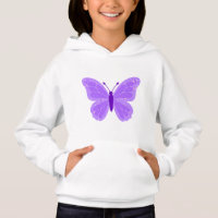 Kids Purple Butterfly Hoodie