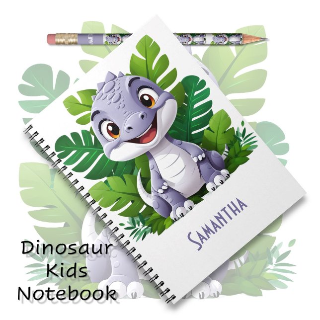Kids' Purple Dinosaur Adventure Notebook (Creator Uploaded)