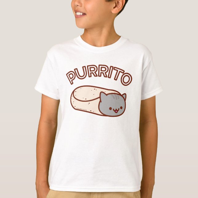 Kid's PURRITO Cat Burrito T-SHIRT (Front)