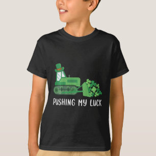 Kids Pushing My Luck Construction Truck Boys St Pa T-Shirt