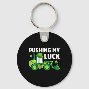 Kids Pushing My Luck Irish Construction Truck Load Key Ring