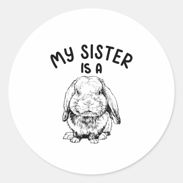 Kids Rabbit Quote This Boy Loves Rabbits  Classic Round Sticker (Front)