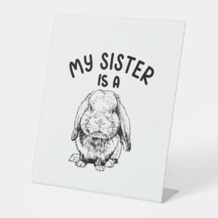 Kids Rabbit Quote This Boy Loves Rabbits Pedestal Sign