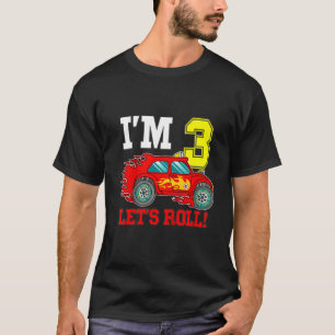 Kids Race Car 3rd Birthday Boy 3 Racing Car Driver T-Shirt