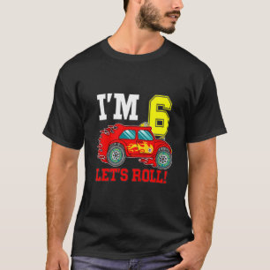 Kids Race Car 6th Birthday Boy 6 Racing Car Driver T-Shirt