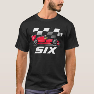 Kids Race Car 6th Birthday Boy 6 Six Year Old Boy  T-Shirt