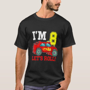 Kids Race Car 8th Birthday Boy 8 Racing Car Driver T-Shirt