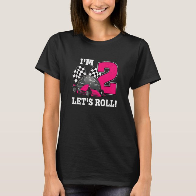 Kids Race Car Birthday Party Supplies For Girls Bo T-Shirt (Front)