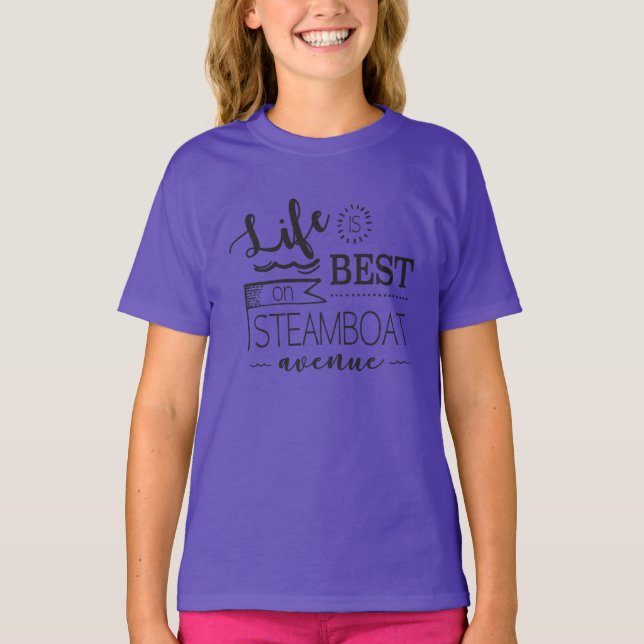 Kids Raglan T-Shirt, Life is Best T-Shirt (Front)