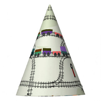 Kids Railway: Funny Seamless Pattern Party Hat