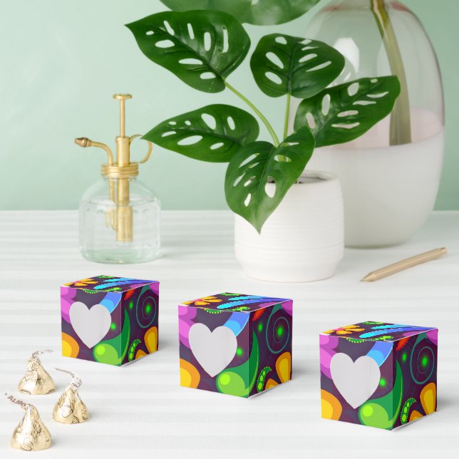 Kids rainbow colour abstract favour box (Multiple)