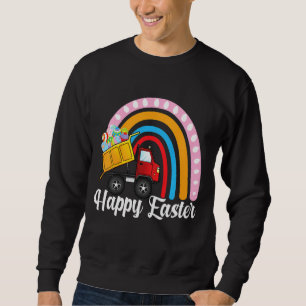 Kids Rainbow Easter Truck Egg Hunt For Kids Toddle Sweatshirt