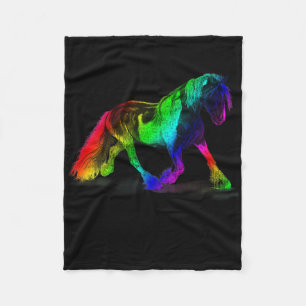 Kids Rainbow Horse Horseback Riding Esquireian T S Fleece Blanket