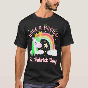 Kids Rainbow Unicorn Queen Have A Magical St Patri T-Shirt