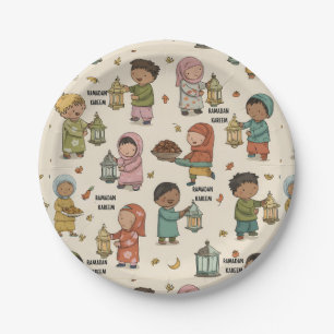 Kids Ramadan Kareem Paper Plates – Islamic Party