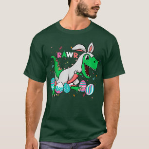 Kids Rawr Bunny T Re Cute Easter Dinosaur Boys Kid T-Shirt
