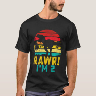 Kids  Rawr I'm 2 Dinosaur 2 Years Old Boy 2nd Birt T-Shirt
