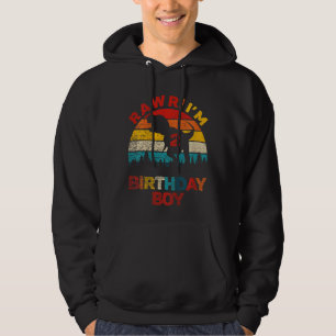 Kids Rawr Im 2 Dinosaur 2nd Birthday Boy Two Year Hoodie