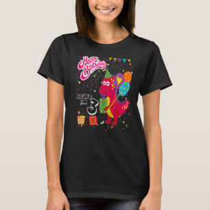 Kids Rawr I'm 3 3th Birthday Rex Dinosaur Party T-Shirt