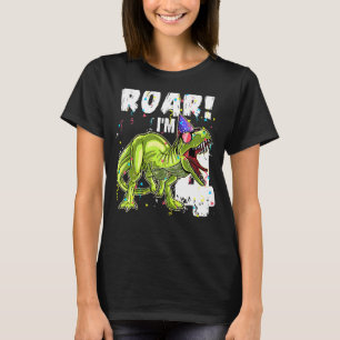 Kids Rawr I'm 4 4th Birthday Dinosaur Boys Dinosa T-Shirt