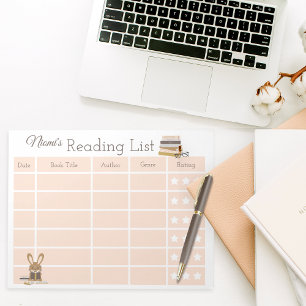 Kids Reading Books Log Notepad